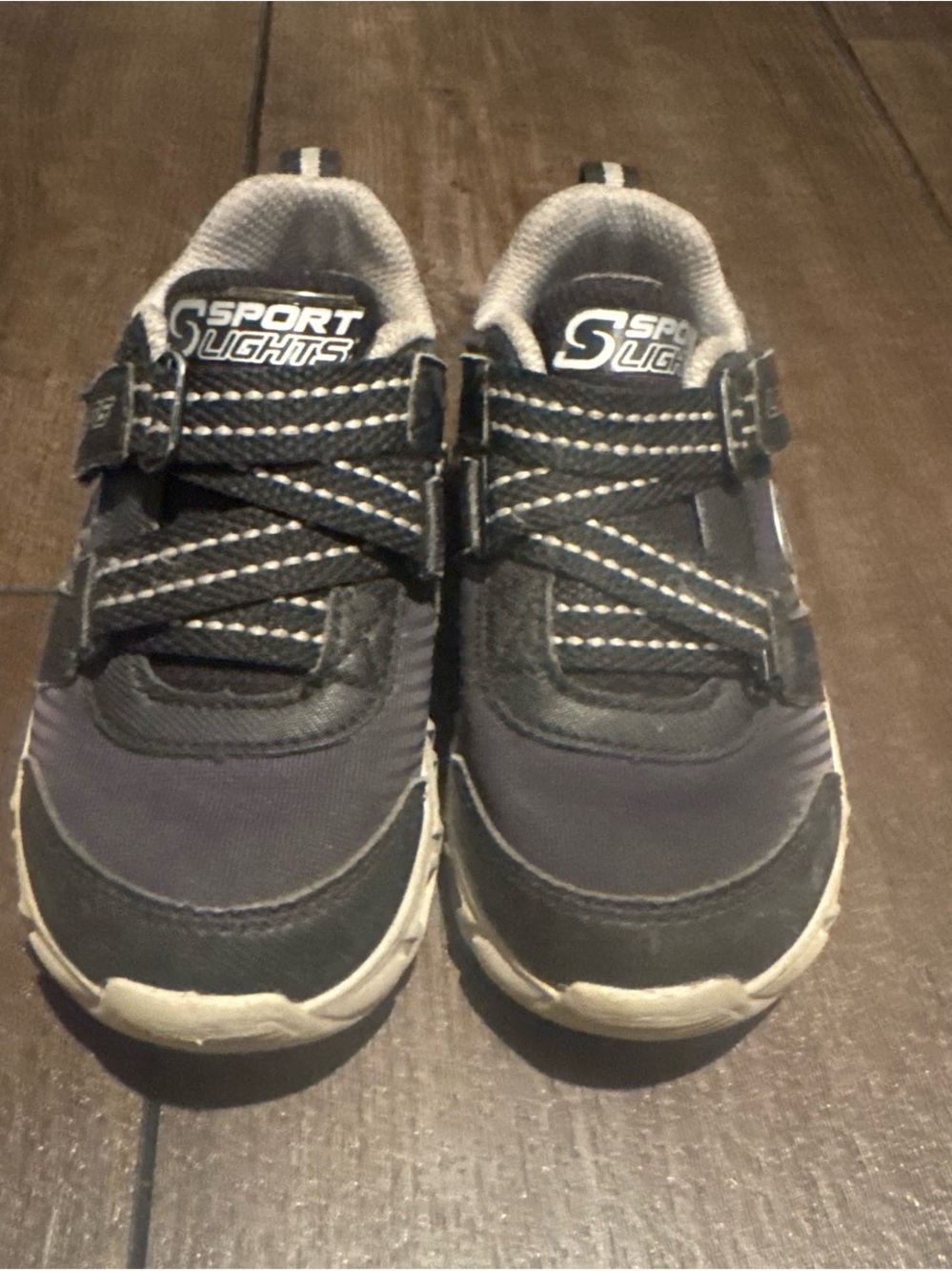 Sketchers Black and Gray Light-Up Sneakers